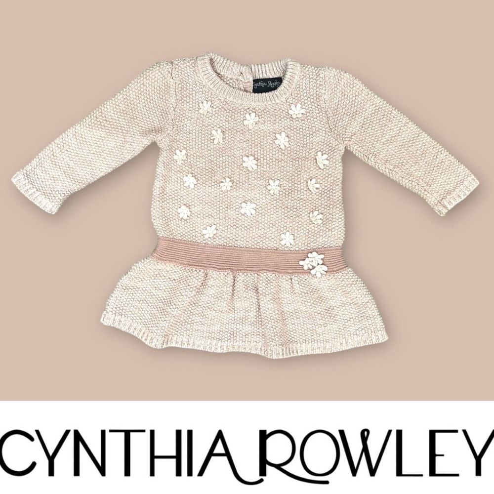 Cynthia Rowley Flower Sweater Dress, Size 3-6M, $45